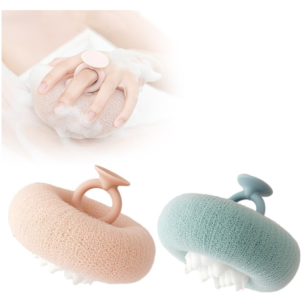 Oimg (Style_name, -) 2024 2-In-1 Sunflower Bath Ball, Exfoliating Sponge 4Pcs