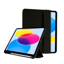 Crong FlexFolio - iPad 11" (2025) / iPad 10.9" (2022) cover med Apple Pencil (sort)