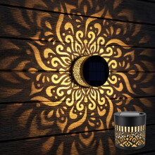 (Datura, -) Solar Fence Lights Outdoor, Mandala Projection Patterns
