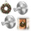 (Silver, 2 Pieces) 2 crochets ventouse, noirs 1