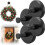 (Black, 4 Pieces) Τσάντα ώμου, σουέτ 1