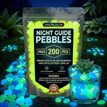 (Yellow, -) Kleurrijke Gloeiende Tuinstenen - 1000 Stuks, Blauw