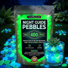 (Green, -) 1000 de pietricele de grădină care strălucesc în întuneric, curcubeu, pietre luminoase