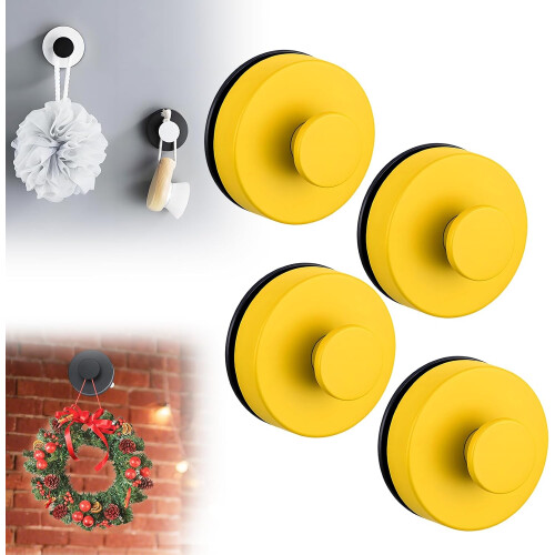 (Yellow, -) Zuignap Haken - 2 Stuks, Wit, 2025