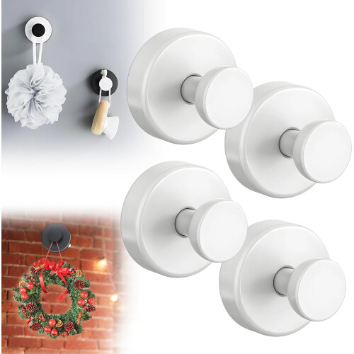 (White, -) Zuignap Haken - 2 Stuks, Wit, 2025