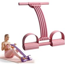 (Pink, -) 2026 3-in-1 elastinen joogavastuskuminauha koko kehon treeniin