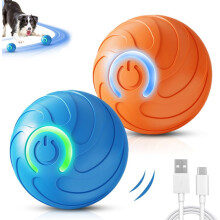 (#A1+#A2, -) 2025 2 kpl värisevä koirapallo, USB-ladattava interaktiivinen