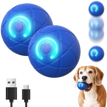 (#B1, -) 2025 2 kpl värisevä koirapallo, USB-ladattava interaktiivinen