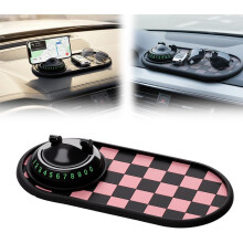 (Pink, -) 2026 Monitoiminen liukumaton autonmatto pysäköintinumerolla