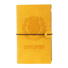 Harry Potter - Hufflepuff Reise-Notizbuch aus Leder, 12 x 19,6 cm (Gelb)