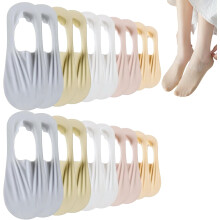 (Pastel Mix-10 Pairs, -) Damen Socken, Eisenseide, Invisible, Silikon, Low Cut, Non-Slip, Flats, Schuhe, Socken, Damen
