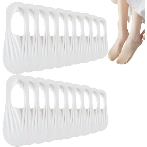 (White-10 Pairs, -) 10 paires chaussettes invisibles