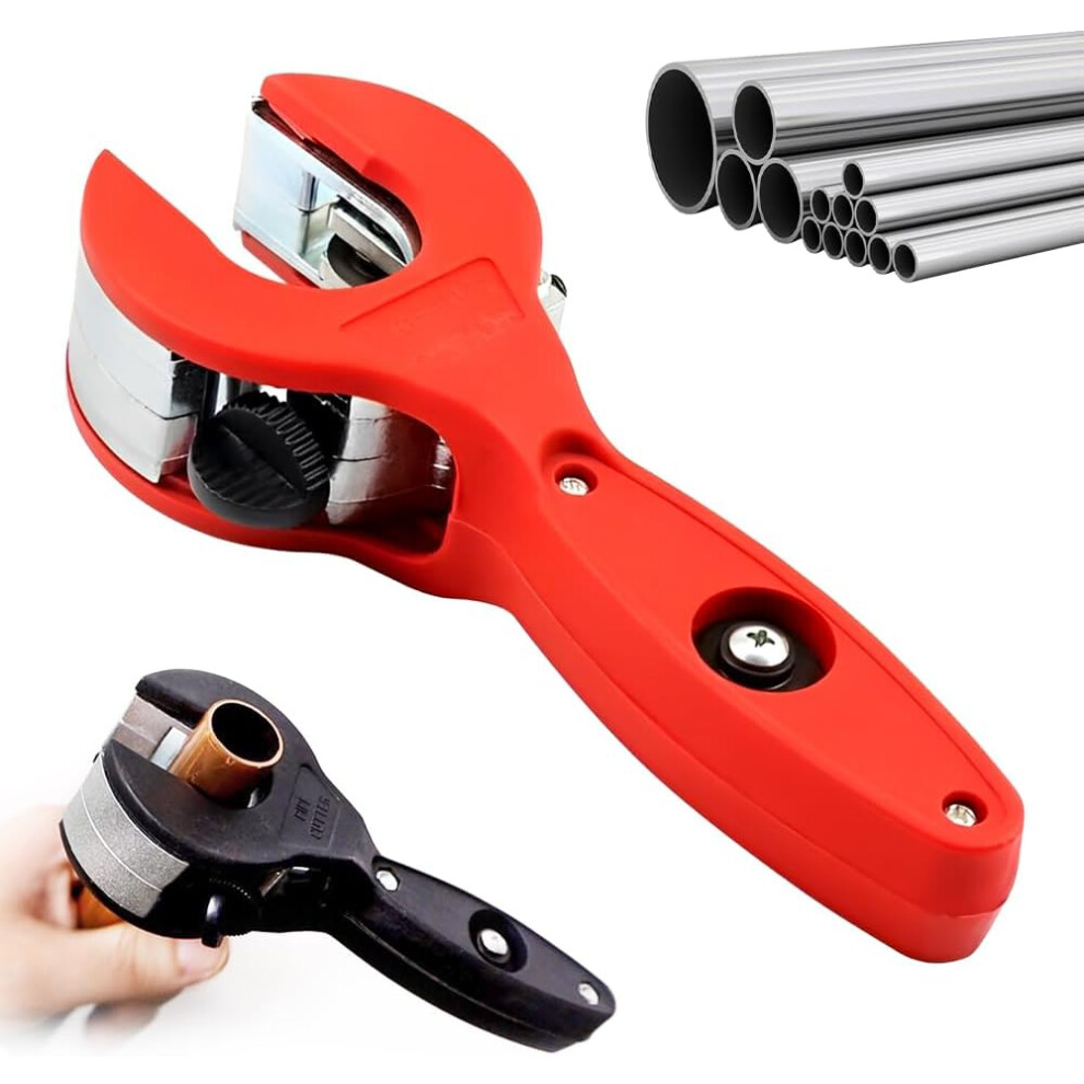 (Red, -) 2 In 1 Ratcheting Tubing Cutter, Close Quarters Tube Red 5437706614388
