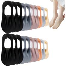 (Neutral Mix-10 Pairs, -) Damen Socken, Eisenseide, Invisible, Silikon, Low Cut, Non-Slip, Flats, Schuhe, Socken, Damen