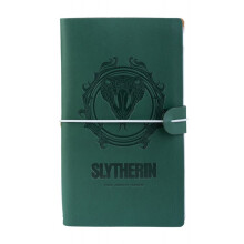 Harry Potter - Slytherin læder rejsenotesbog 12x19,6 cm (Grøn)