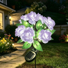 (Purple 1PC, -) 2026 Multi-Color Changing Solar Landscape Lights, Outdoor