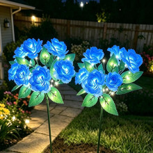 (Blue 2pcs, -) 2026 Multi-Color Changing Solar Landscape Lights, Outdoor