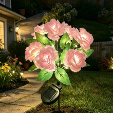 (Pink 1pc, -) 2026 Multi-Color Changing Solar Landscape Lights, Outdoor