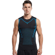 (Black, Small) 2026 Herren Kompressionsshirt, V-Boost V2, Quick-Dry, Wicking, Breathable, Sleeveless, Tank, Sport, Fitness, Basic
