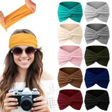 (Color A, 1 Count (Pack of 1)) 2026 Yogahaarband, Breit, Boho, Cross, Color C, 1 Stück, Non-Slip, Weich, Druck, Workout, Laufen, Damen, Accessoire