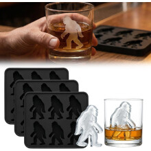 (Black, -) 2026 Eiswürfelform, Schwarz, 1 Stück, Silikon, 3D, 6 Fächer, DIY, Freezer, Whiskey, Cocktail, Eis, Kühlschrank