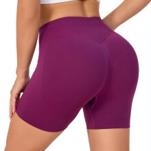 (Purple red, XXL) High-Waisted Yoga Pants for Women - Peach Buttocks Lift, Quick-Drying Running & Fitness Wear, Multi-Color