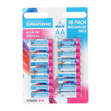 Grundig - Sæt med AA / LR6 1,5V alkaliske batterier 18 stk.