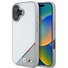 Étui rigide BMW M Carbon Tricolore MagSafe pour iPhone 16