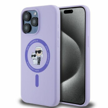Ovitek Karl Lagerfeld MagSafe za iPhone 15 Pro Max vijoličen