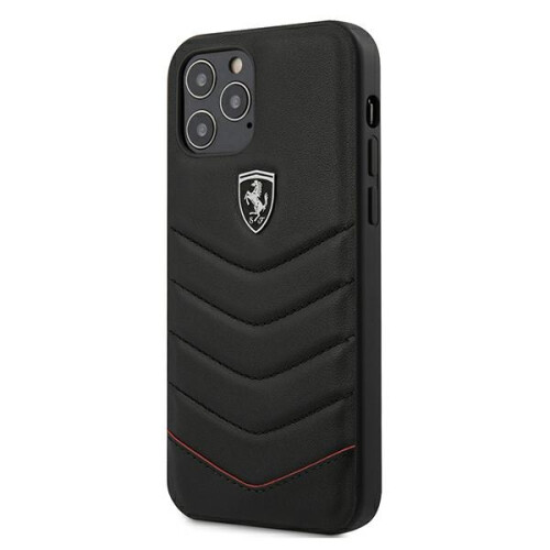 Ferrari iPhone 12 Pro Max Ferrari Stepphülle Schwarz