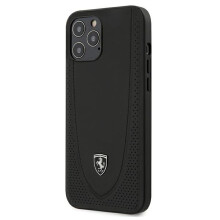 Coque iPhone 12 Pro Max Ferrari Off Track Noire perforée