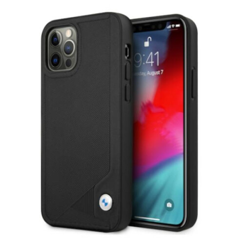 BMW BMW Hardcase Læderetui til iPhone 12 Sort