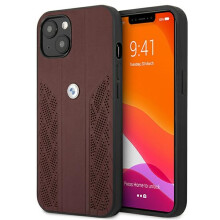 iPhone 13 mini BMW Hardcover Læder Perforeret Rødt Etui