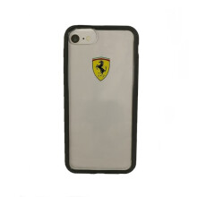 iPhone 7 Ferrari Hårdt Etui Gennemsigtigt Sort