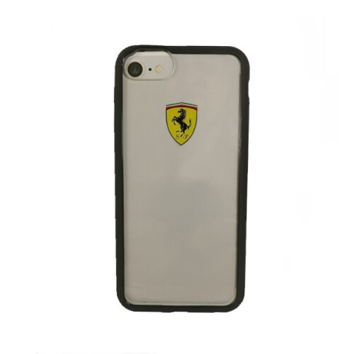 Ferrari iPhone 7 Ferrari Hårdt Etui Gennemsigtigt Sort