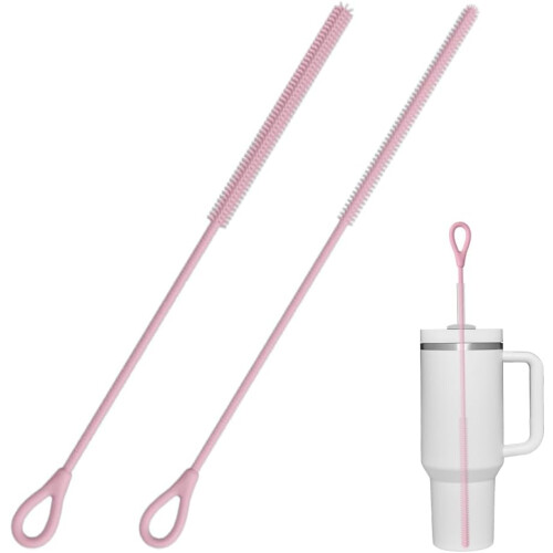 (Pink, -) Brosse paille, bleu, extra-longue