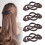 (Brown 4Pcs, -) 4 pinces cheveux, noires, rétro 1
