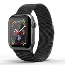 SuperDry Urrem Apple Watch 38/40/41mm Serie 1/2/3/4/5/6/7/8/SE/SE2 Ringbrynje sort/sort 41681