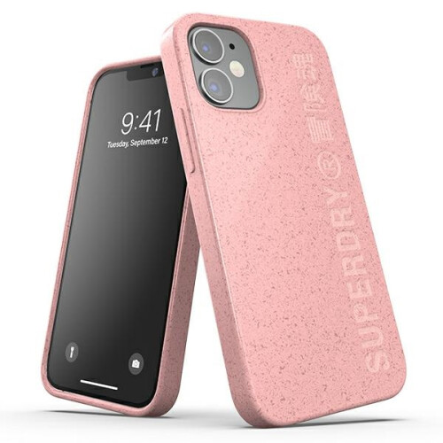 Superdry Étui compostable SuperDry rose pour iPhone 12 mini