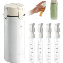 (White, -) Dispenser de călătorie 4 în 1, sticlă de reumplere portabilă verde+alb