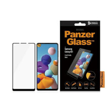 Gehärtetes Glas für Samsung A21, PanzerGlass-Hüllenkompatibel, Schwarz