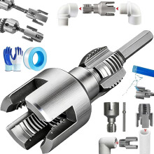 (3/4'', -) Nástroj pro závitování vodovodních trubek 4 v 1, kompatibilní s elektrickou vrtačkou 1/2''