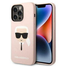 Custodia MagSafe rosa chiaro per iPhone 14 Pro Max di Karl Lagerfeld