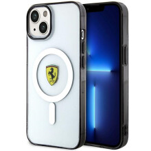 Funda transparente MagSafe con diseño de Ferrari para iPhone 14