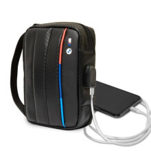 Custodia organizer per laptop BMW in carbonio tricolore nero