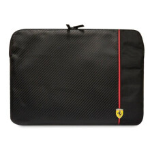 Funda para portátil Ferrari Carbon Smooth Black de 14 pulgadas