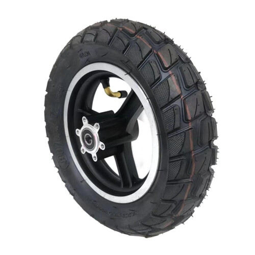 Pneu Pneumático de 10 Polegadas 80/65-6 com Aro de Freio para Roda Dianteira de Scooter Elétrica, Diâmetro Interno de 10 mm