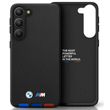 Custodia per Samsung Galaxy A54 in pelle BMW nera tricolore