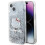 Hello Kitty Custodia per iPhone 15 Hello Kitty con glitter liquido e ciondoli argento 1