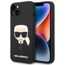 Custodia MagSafe Karl Lagerfeld con la testa di Karl, colore nero, per iPhone 14 Plus
